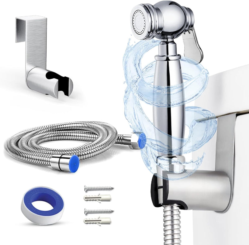 SPAULD Handheld Toilet Bidet Sprayer, Jet Sprayer Kit, Muslim Shower for Toilet, Shattaf, Stainless Steel Faucet Bidet Sprayer Set, Healthy diaper for Sprayer toilet