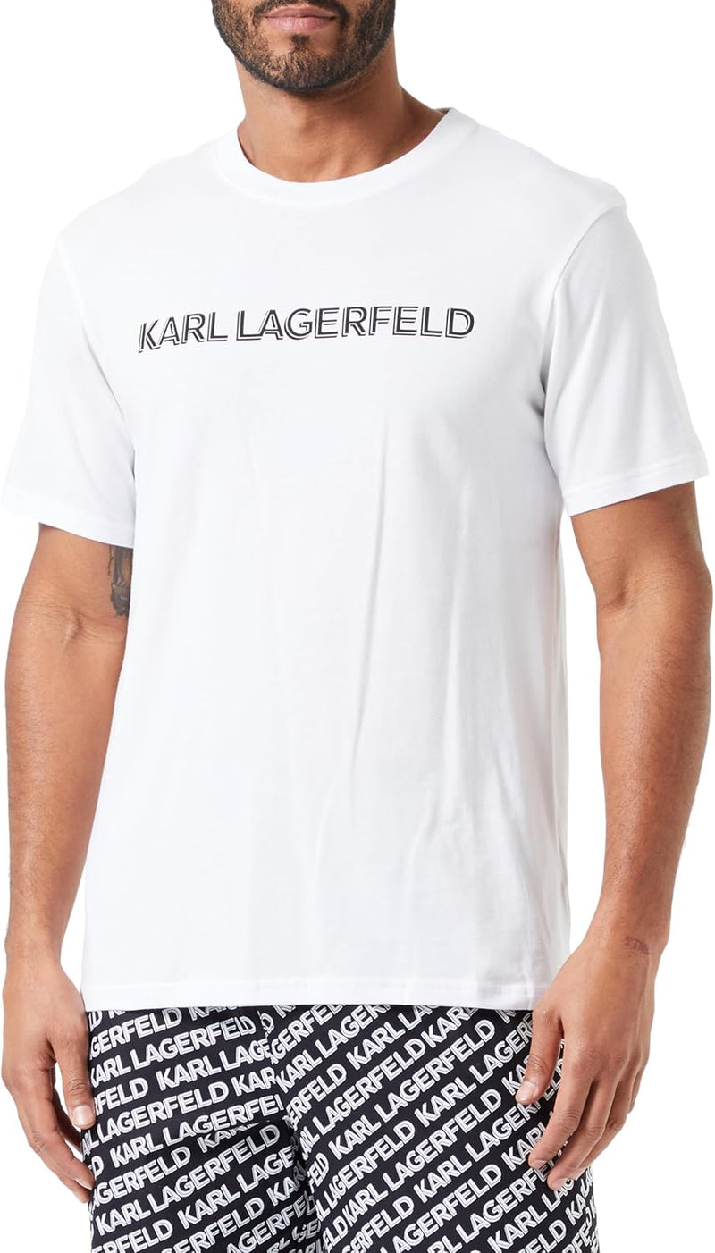 KARL LAGERFELD Men's Printed Pj T-shirt Set Pyjama set