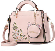 womens Xiaoyu001 Women Purse Satchel - Pink Flower
