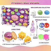 SLEEPHEAD Squishy bun Advent Calendar, 25 PCS bun Mystery Surprise Fidget Toys, Stress & Anxiety Relief Sensory Toys for Kids & Adults, Ideal Holiday & Birthday Gift
