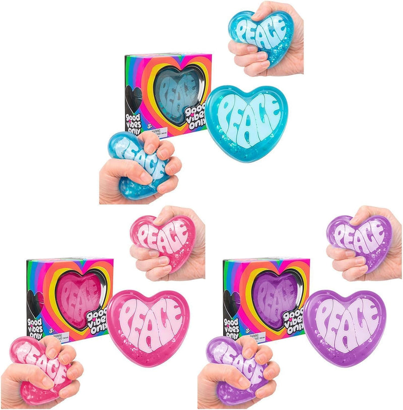 SLEEPHEADColor Changing Love Heart Sugar Ball Heart Stress Ball Love Shape Squishy Toy Fidget Sensory Toys Stress Relief Squishies Squeeze Gifts for Adults Birthday Party Favors Anxiety Relaxing