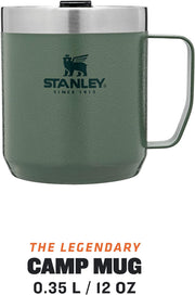 " Classic Legendary Camp Mug 0.35L / 12 OZ Hammertone Green - Vacuum insulated Tumbler Stainless steel camp mug BPA-free thermal cup Dishwasher safe Single server brewer compatible " - Hammertone Green
