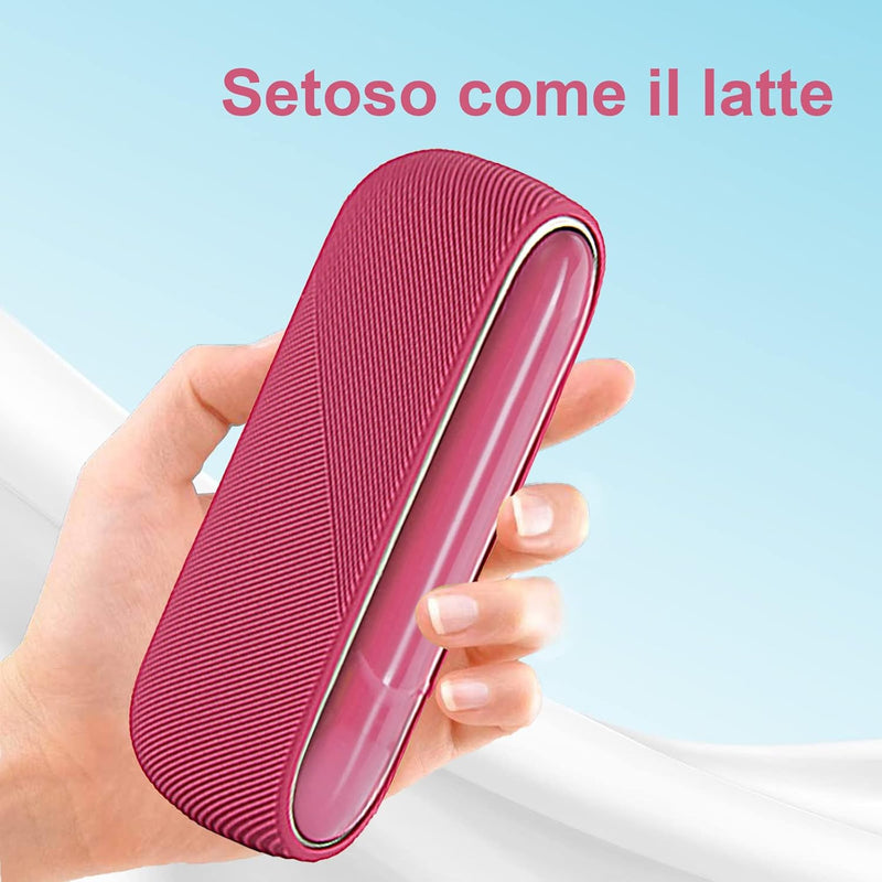 Phantasy Protective Cover Set for IQOS 3/3 Duo Electronic Cigarette, 3 in 1 Magnetic Side Case for Pc Decoration Accessories for Replaceable Covers, Fuchsia