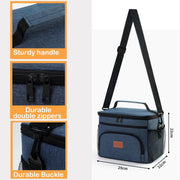 Insulated Lunch Bag for Men and women,Leak-Proof Cooler Lunch Box,Large Lunch Cooler Bag for Work,Travel,Picnic,navy blue,14L