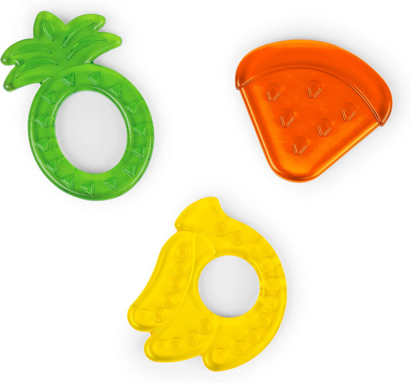 Bright Starts Gummy Buddies 3-Pack Textured Teethers - BPA-Free Elephant, Lion, Monkey - Unisex, 3 Months +