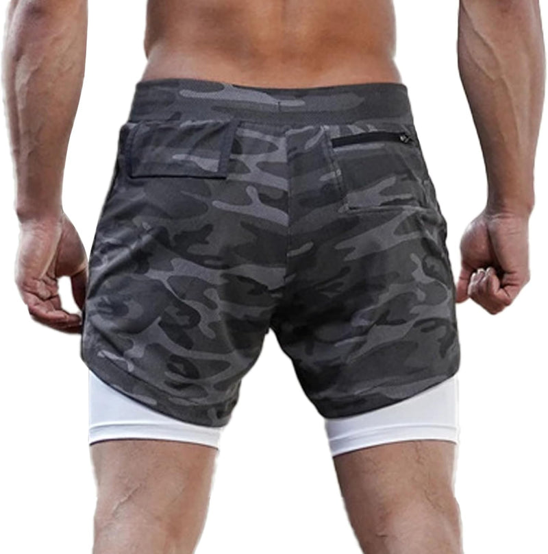 Dress Cici Gym Shorts for Men, Men's Activewear Running Shorts,Drawstring Gym Shorts Men, 2 Layer Loose Athletic Shorts with 4 Pockets
