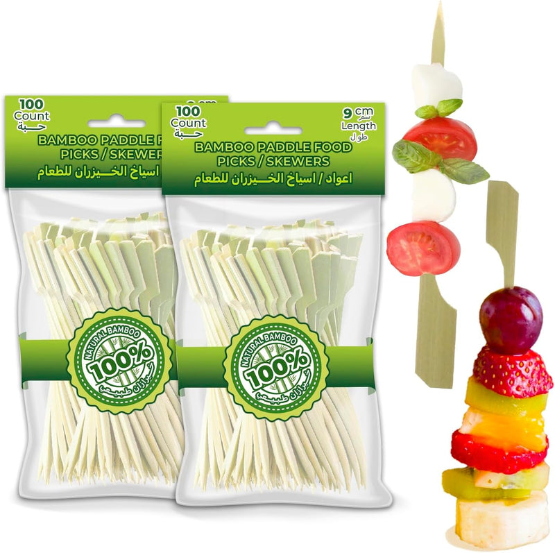 PESCADOR Fruit Picks (Short Paddle, 200 Count) - Short Paddle 200 Count