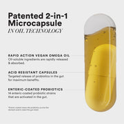 Slow,Gut Health,20 Billion Cfu Probiotic & Prebiotic In Vegan Omega 3 Oil,Gut, Digestive Balance, Improve Nutrient Absorption & Maintain Intestinal Integrity (60 Capsules)