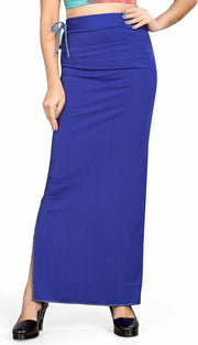 Women Solid Saree Shapewear - Royal Blue