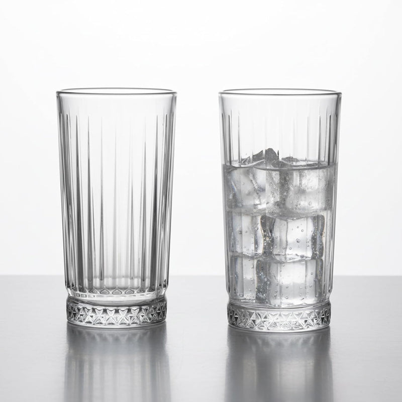 Cuisine Art Eva Hi-Ball Glass Set - 6 Pcs, 255ml (8.5oz) - Crystal Clear, Dishwasher Safe, Elegant Longdrink Glasses for Cocktails, Soft Drinks, Water, Juices