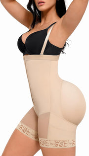 Jfadg Comfy BBL Fajas Colombianas Shapewear for Women Tummy Control Post Surgery Compression Garment, High Waist Contouring Suit, Extra Firm Waist Cincher Stomach Slimming Bodysuit (L)