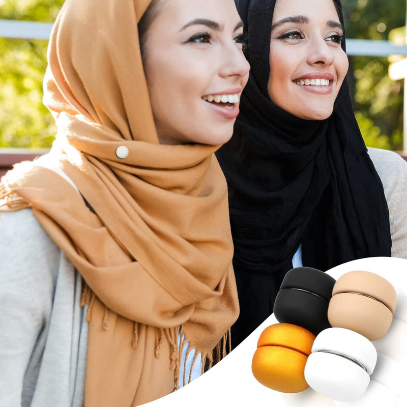 Premium Strong Multi-Use Colorful Scarf Small Magnetic Hijab Magnets, Commercial Strength Hijab Pins - 8 Pairs