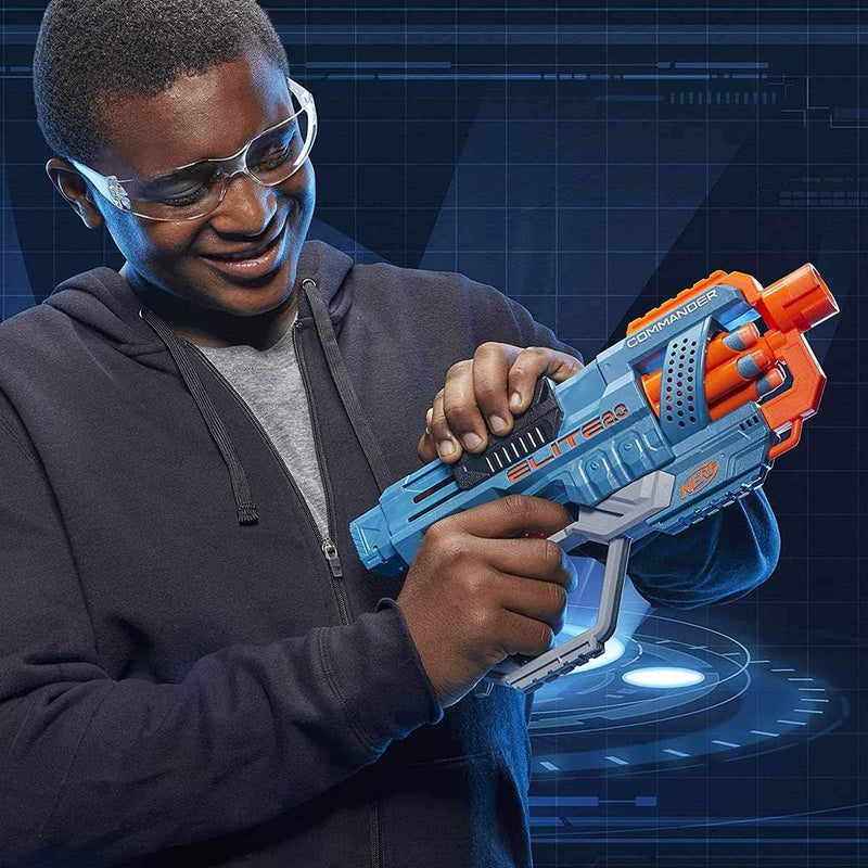 Nerf Elite 2.0 Commander Rd-6 Blaster, 12 Nerf Elite Darts, 6-Dart Rotating Drum, Toy for Kids,Teens and Adults, Outdoor Kids Toy, Toys for Boys and Girls Ages 8+