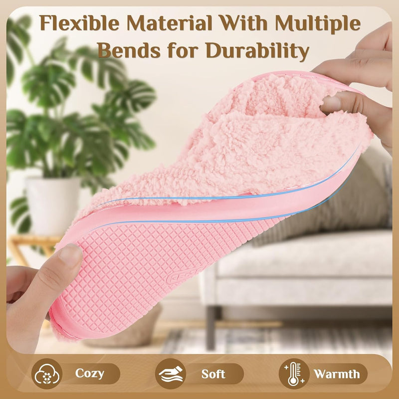 Anti-Skid Cozy Plush for Indoor Outdoor Slippers