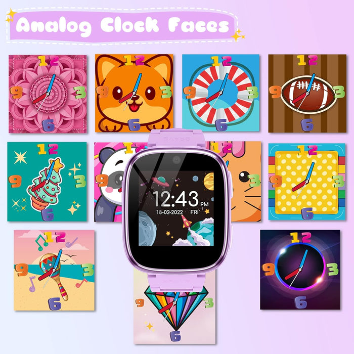 Kids Smart Watch Girls Boys - Smart Watch for Kids Game Watch Gifts for 4-12 Years Old with 15 Games Camera Alarm Video Music Player Pedometer Flashlight Birthday Gift Toys for Boys Girls (Blue)