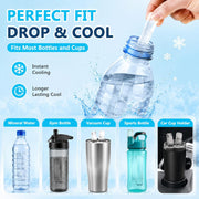 2 Pack Ice Cube Trays with Lids, Silicone Ice Mold for Water Bottles Food grade silicone ice tray with easy release design creates bottle-friendly ice cubes and stacks neatly for freezer storage