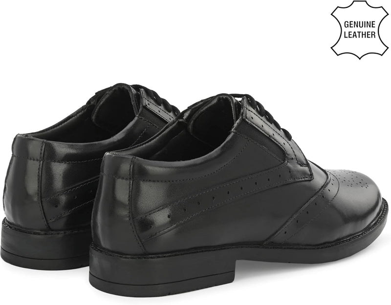 Burwood Men's Black Leather Formal Lace-Up Shoes