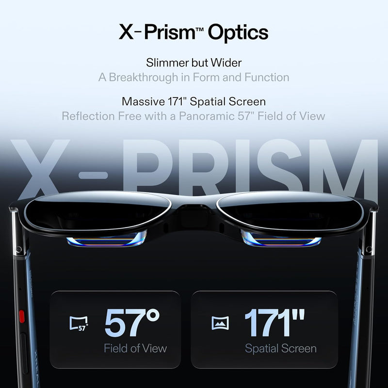 XREAL One Pro AR Glasses with X1 Chip, 3 DoF, 171" 57FOV 120Hz, BOSE Audio, Sony OLED, 3 Mode Dimming, Compatible with PS5, Nintendo Switch 2, iPhone 16/15, Steam Deck, PC, Android & iOS - L Size