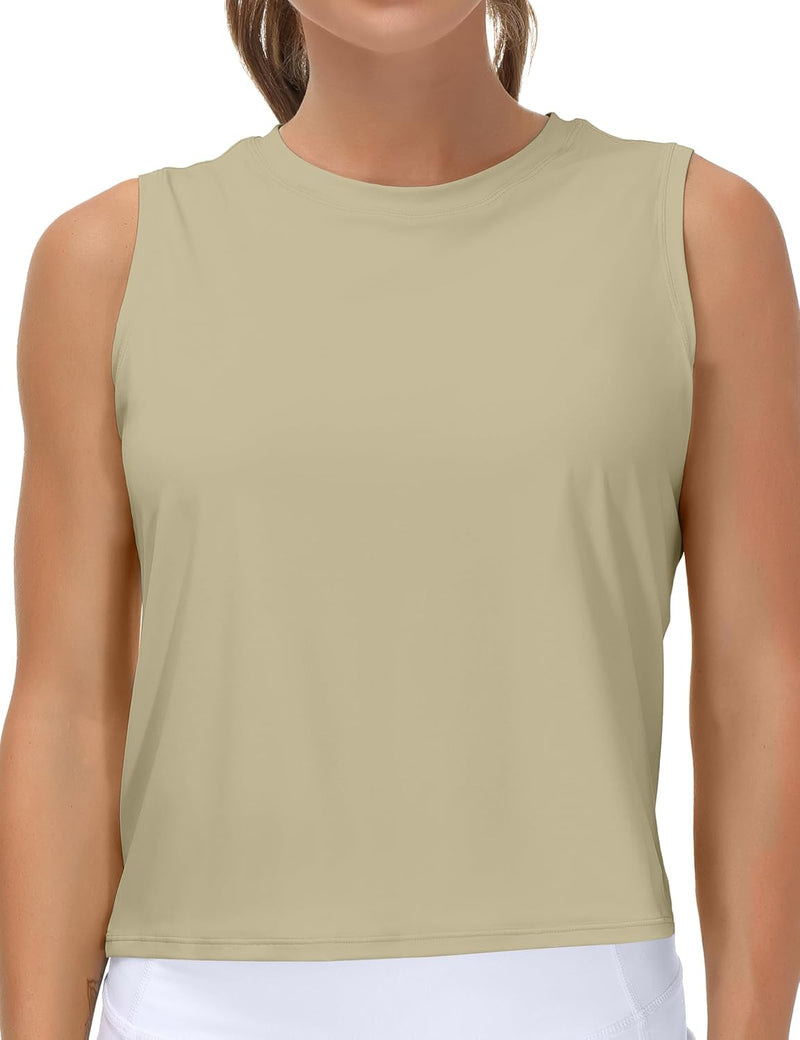 THE GYM PEOPLE Ice Silk Workout Tops for Women Quick Dry Muscle Gym Running Shirts Sleeveles
