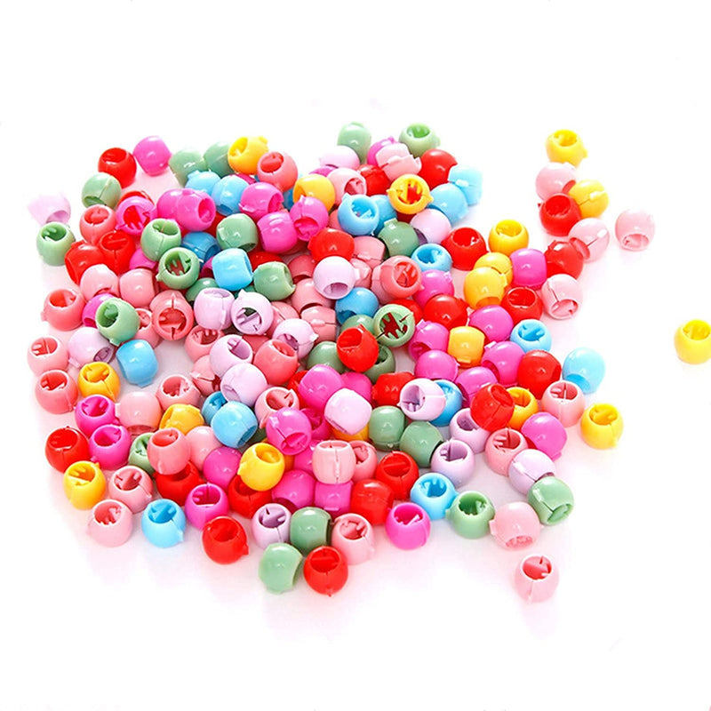 MLOLM 100 Mini Claw Hair Clips Rainbow Mini Hair Clip Tiny Plastic Plastic Hair Claws Hair Braids Maker Beads Head wear Hair Accessories for Girls Women