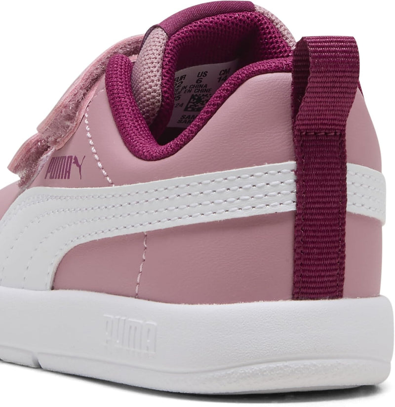 PUMA Courtflex V3 V Inf Poised Pink-PUMA Whit unisex-child Shoes