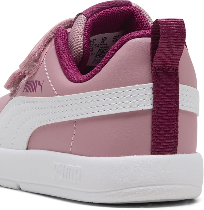 PUMA Courtflex V3 V Inf Poised Pink-PUMA Whit unisex-child Shoes