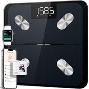 Etekcity Smart Scale For Body Weight And Fat, Digital Bathroom Scale Accurate To 0.05lb/0.02kg Weighing Machine For People's Muscle BMI, Bluetooth Electronic Body Composition Monitor - Black