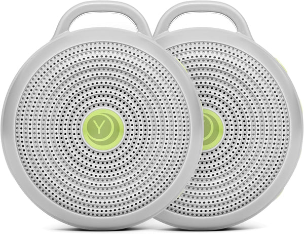 Marpac Yogasleep Hushh+ Portable White Noise Machine for Baby, 20 Soothing Natural Sounds, Wireless Charging & Speaker, Compact Size, Noise Canceling for Better Sleep, Privacy & Nursery Must Have - Hushh 2 Pack