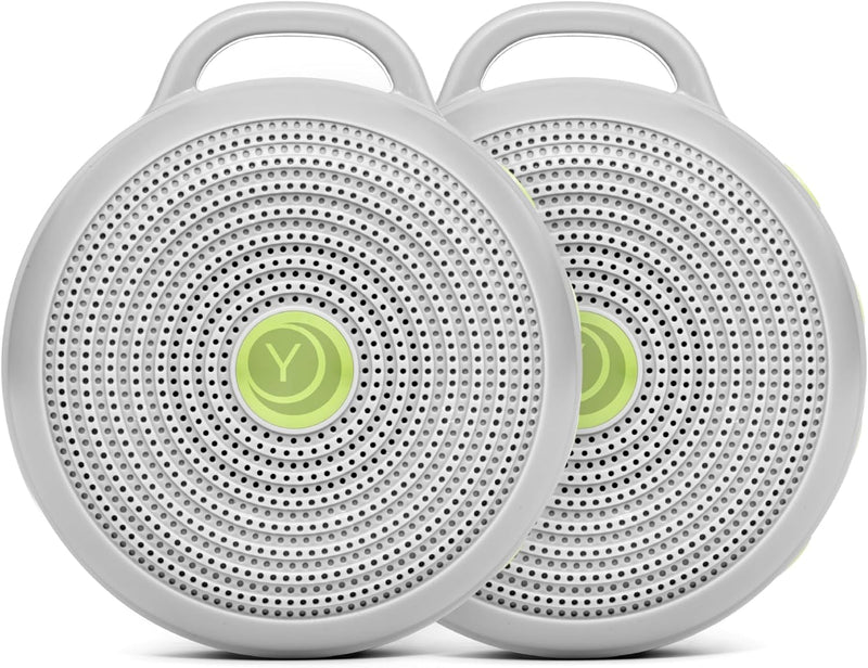 Marpac Yogasleep Hushh+ Portable White Noise Machine for Baby, 20 Soothing Natural Sounds, Wireless Charging & Speaker, Compact Size, Noise Canceling for Better Sleep, Privacy & Nursery Must Have - Hushh 2 Pack
