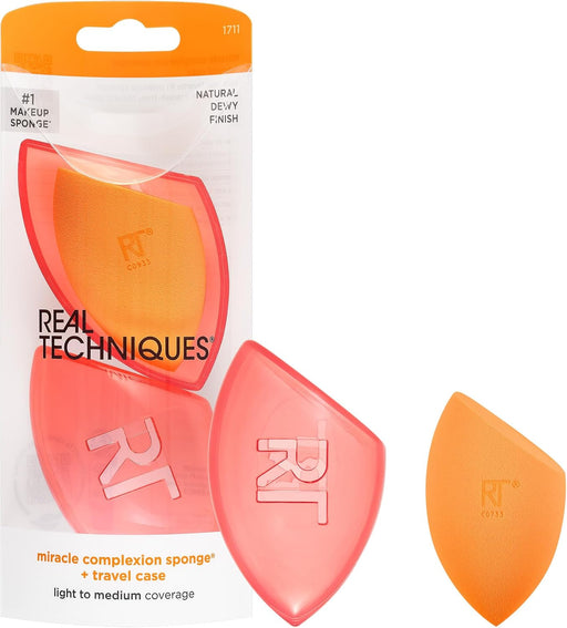 New Our 3In1 Multifunctional Miracle Complexion Sponge Paired With A Travel Sponge Case Helps You Get A Natural Looking Finish Wherever You Go., Orange - Orange Case and Sponge