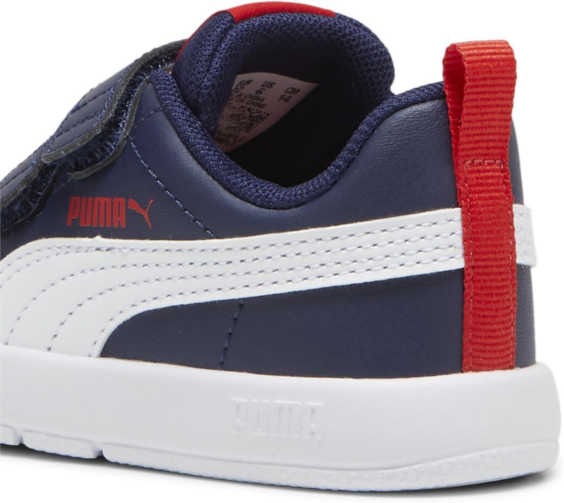 Unisex Baby Courtflex V3 V Inf Sneaker - PUMA Navy-PUMA White-PUMA Red