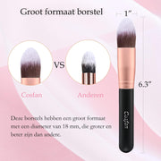 Tapered Kabuki Makeup Brush Concealer Brush for Liquid Foundation Powder Cream Contour Buffing Stippling Blending, Soft Synthetic Bristles Face Eye Shadows Black Brush, Large Mineral Powder Brush