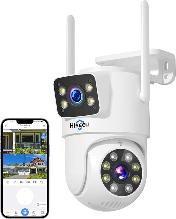 Hiseeu Indoor Security Camera, 2.4G/5G 5MP Baby Monitor Pet Camera for Home Security, PTZ 360°, Auto Tracking, 2 Way Audio, Night Vision, PIR Detection, Local Storage…