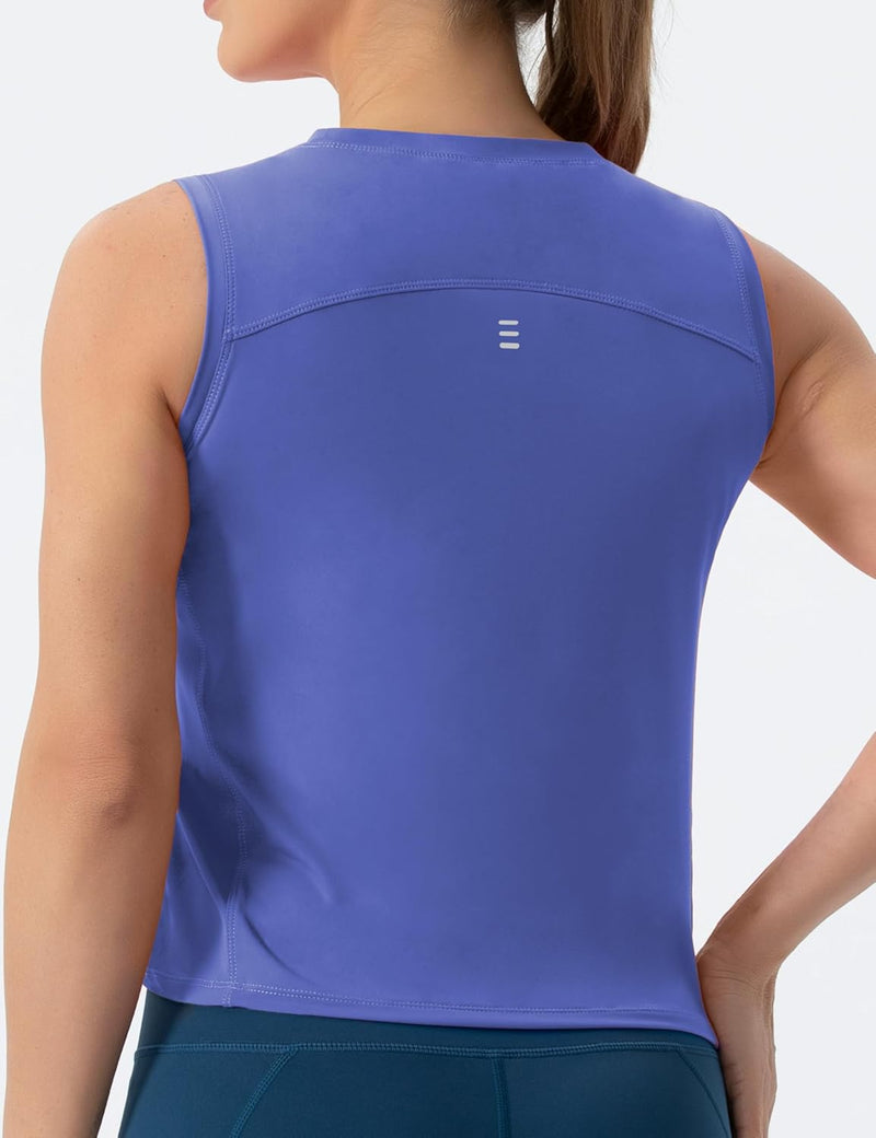 THE GYM PEOPLE Ice Silk Workout Tops for Women Quick Dry Muscle Gym Running Shirts Sleeveles