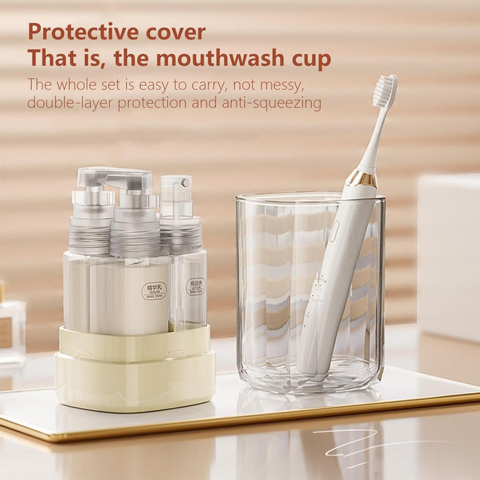 NALACAL Travel Bottles For Toiletries, Portable Travel Bottles Kit, Refillable Travel Liquid Containers, Travel Accessories for Makeup, 4 IN 1 Silicone Leak Proof Toiletry Bottle, TSA-approved