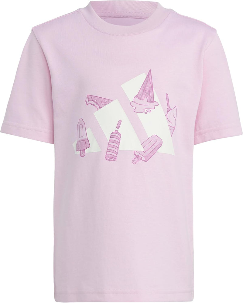 Unisex Kids Lounge Ice Graphic T-Shirt Kids Graphic T-Shirt - Pink