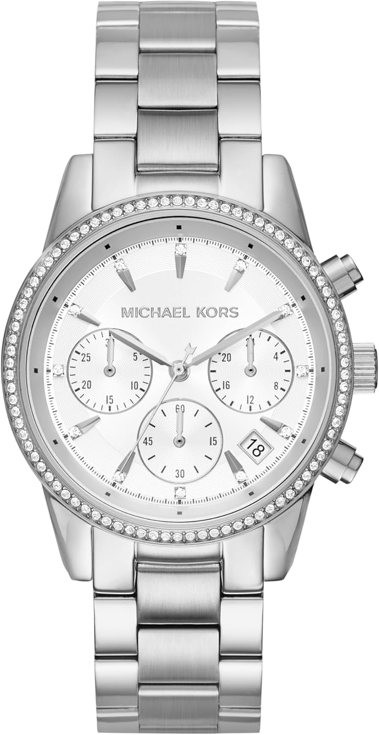 Women's Watch RITZ, 37 mm case size, Quartz Chronograph movement, Stainless Steel strap - Silver/39mm