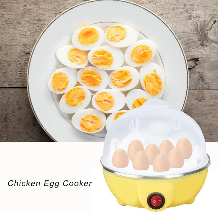 ECVV Multi-functional Electric Eggs Boiler Cooker Steamer Home Kitchen Use | 7 Egg Capacity Multifunction Electric Boiled Egg Maker Food Steamer | Random Color |