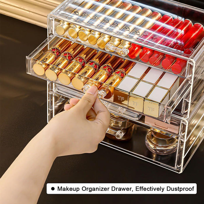 BAOLY Clear Acrylic Makeup Organizer Drawer, Modern, Minimalist, Transparent