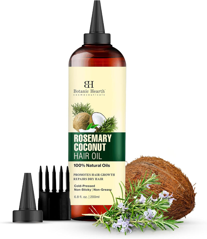 Castor Oil USDA Certified Organic 100% Pure & Hexane Free Cold Pressed Growth for Eyelashes, Eyebrows, Hair With Eyebrow & Eyelash Brush 60 ML - Rosemary_Biotin