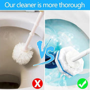 BIGTHREE Toilet Wand Refills, 30 Refills Disposable Toilet Wand Heads Brush Compatible for Clorox Toilet Wand Refills, Toilet Cleaning Sponges Heads Toilet Wand Refills, Replacement Cleaning Brush