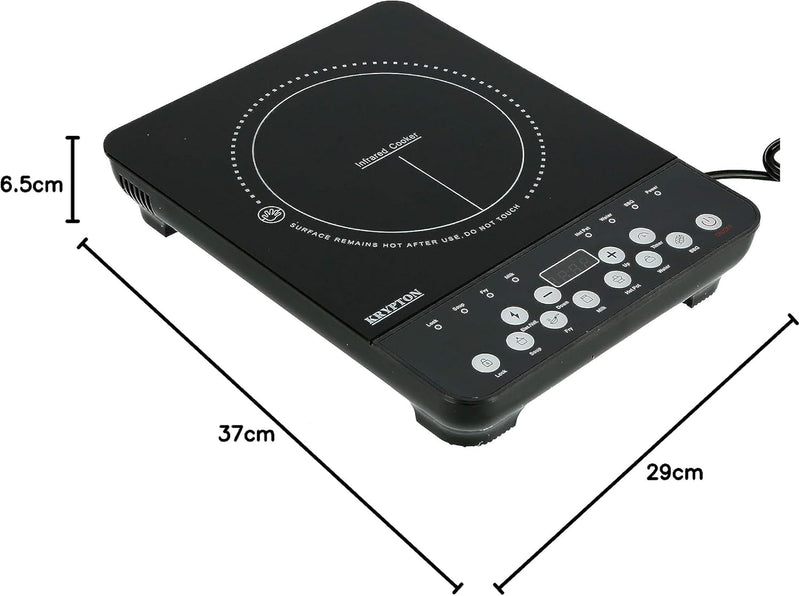 2000W Infrared Cooker Electric Infrared Glass Ceramic Cooker Digital LED Display 8 Power Levels