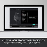 Logitech MK850 Multi-device wireless keyboard and mouse, Bluetooth 2.4 GHz, flexible frame and wireless, 12 programmable keys, battery life 3 years, PC/Mac, QWERTY UK design - Black