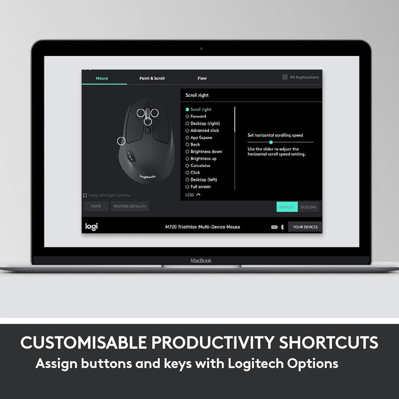 Logitech MK850 Multi-device wireless keyboard and mouse, Bluetooth 2.4 GHz, flexible frame and wireless, 12 programmable keys, battery life 3 years, PC/Mac, QWERTY UK design - Black