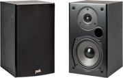 Polk Audio T15 Bookshelf Speakers, Speaker System for Home Cinema Sound System, 0.75'' Tweeter & 5.25 Dynamic Balance Driver, Wall Mountable, Dolby & DTS - Black, wired - T15 Pair