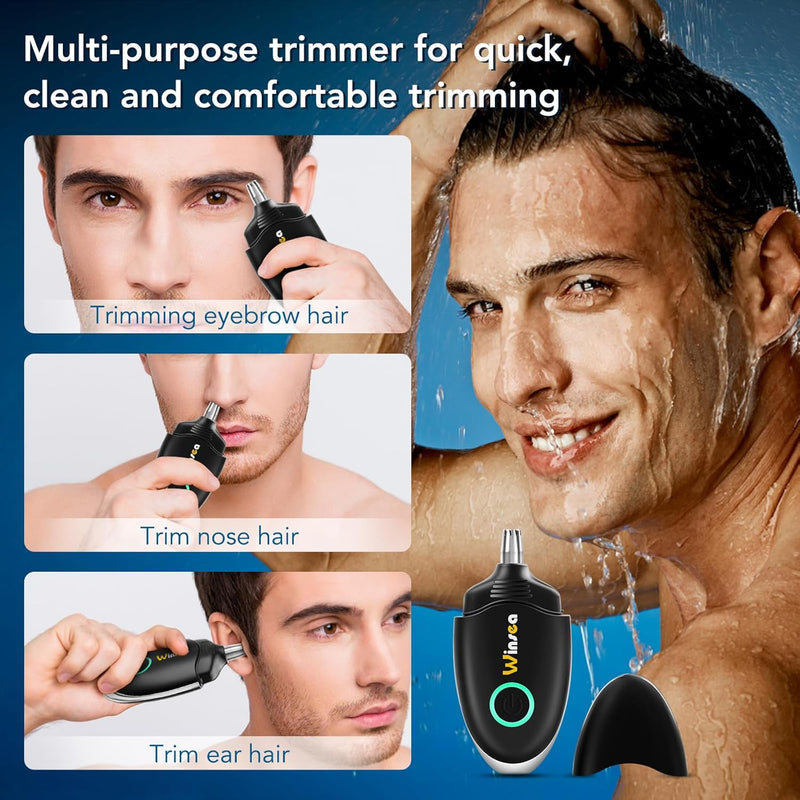 Winsea Ear and Nose Hair Trimmer Clipper for Men and Women – High-Precision, USB Rechargeable, Waterproof, Safe and Quiet Operation, Portable Design