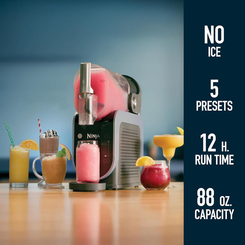 SLUSHi Professional Frozen Drink Maker with Rapid Chill Technology, 5 Preset Programs, Frozen Margaritas, Frappés, and More, Black, FS301ME, 2 Years Warranty, Middle East Version - Black