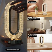 Modern Table Lamp, 3 Color LED Night Light for Bedroom, Rechargeable Minimalist Small Nightlight for Living Room, Bedside, Bar & Dining Room, Festive Mood Ambient Lighting