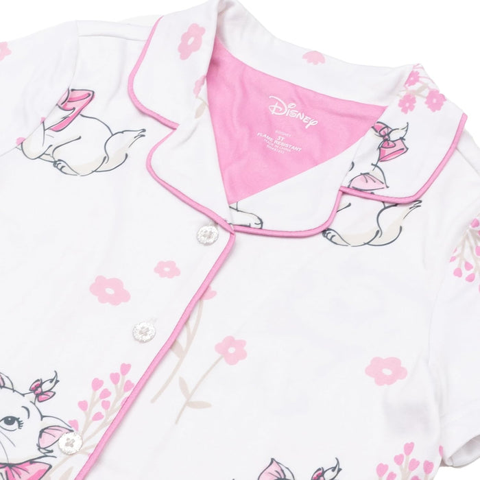 Disney girls 2-piece Loose-fit Button Down Pajama Set, Soft & Cute for Kids Pajama Set (pack of 2)