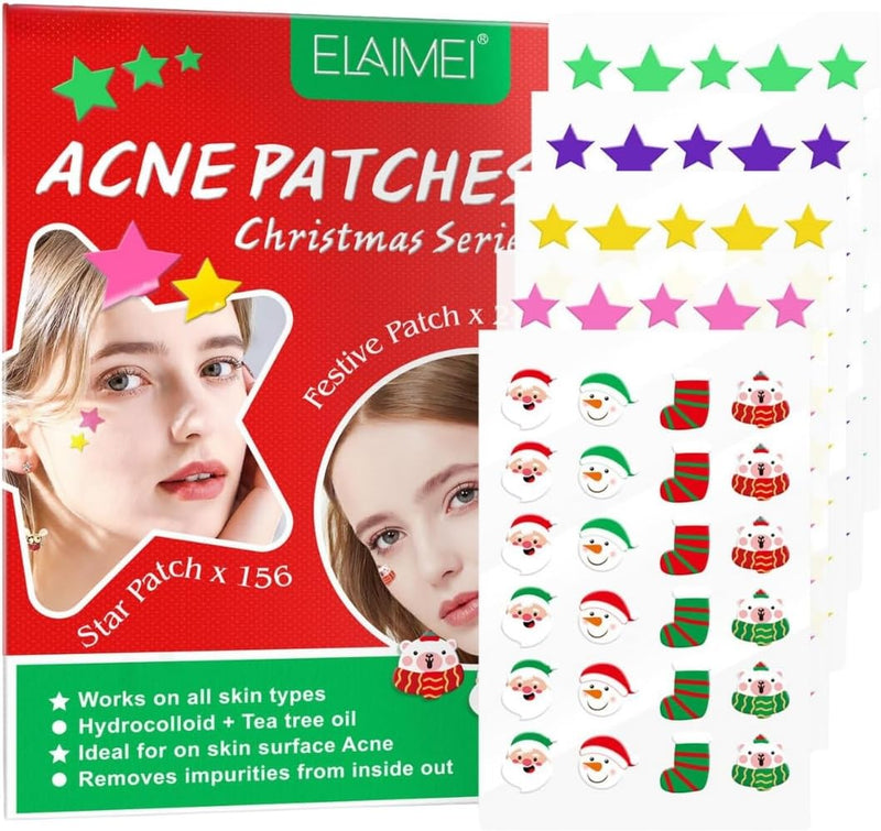 NIKITA.VIVI - 144 Pcs Acne Pimple Patch Star + Heart Shape | Acne Patch Treatment with Hydrocolloid & Tea Tree Oil | Star Face Pimple Patches | Spot Cover Stickers| Acne Healing Miracle Patches